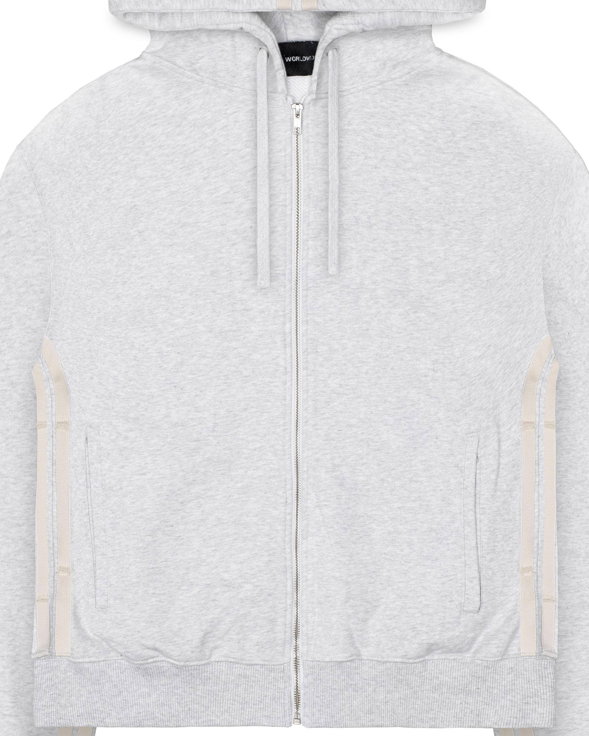 Grey Zip Track Hoodie - Image 3